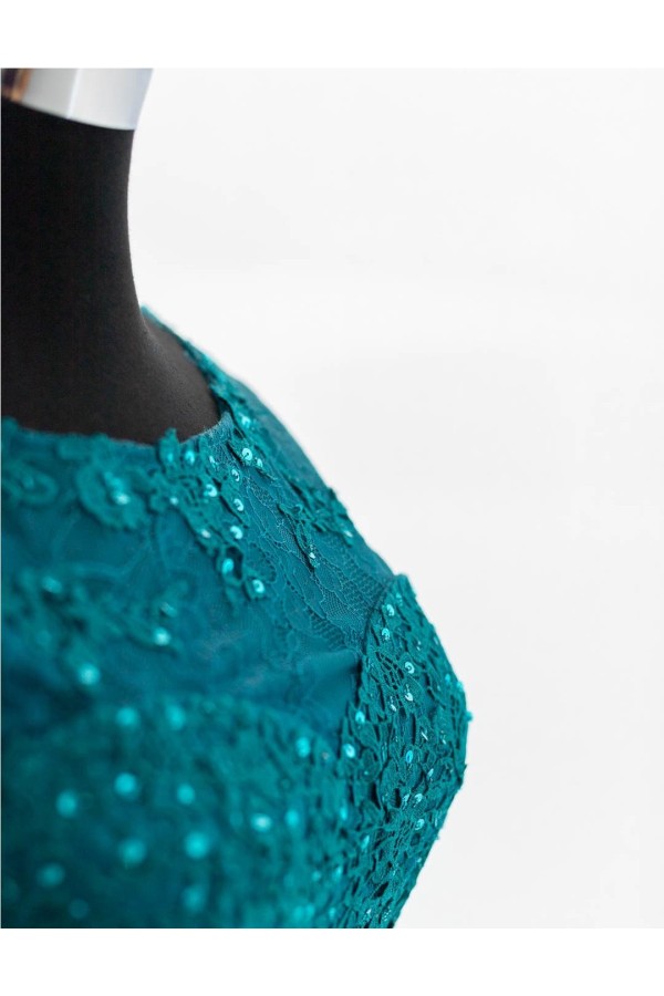VESTIDO FIESTA 1539 TURQUESA