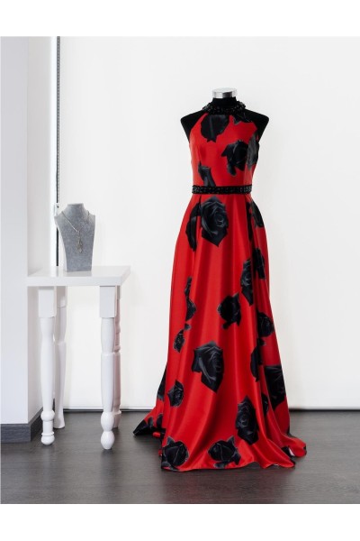 FIESTA VESTIDO JM LARGO ROJO