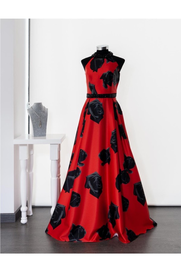 FIESTA VESTIDO JM LARGO ROJO 2