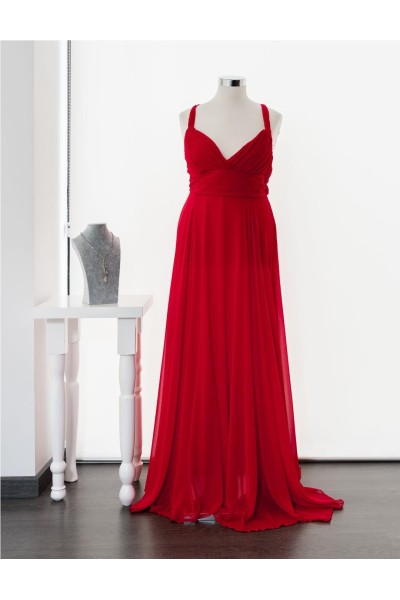 FIESTA VESTIDO SK 30777 ROJO