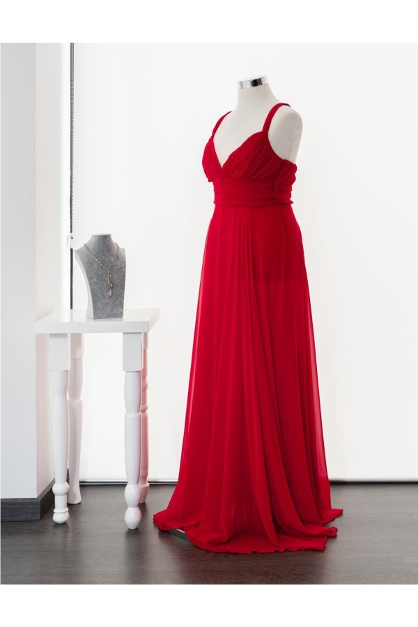 FIESTA VESTIDO SK 30777 ROJO 2