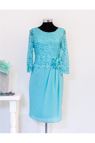 VESTIDO MH5108 VERDE AGUA