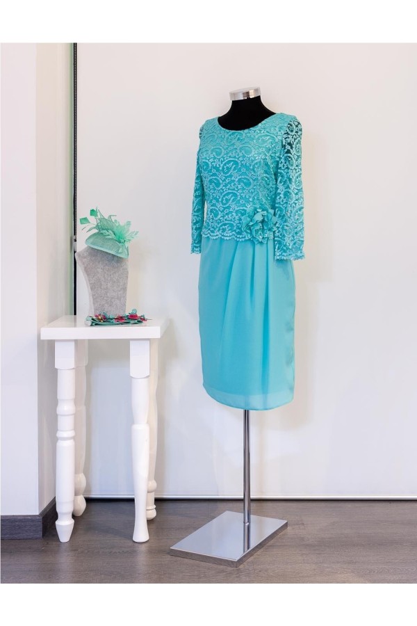 VESTIDO MH5108 VERDE AGUA