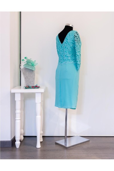 VESTIDO MH5108 VERDE AGUA