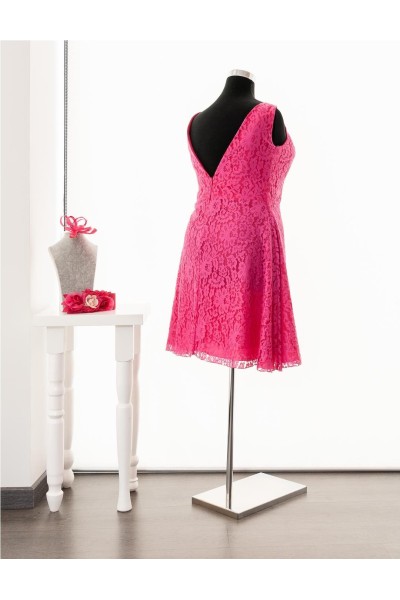 VESTIDO FIESTA 8054 FUXIA