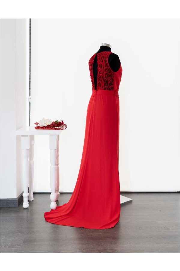 FIESTA VESTIDO SK 31315 ROJO