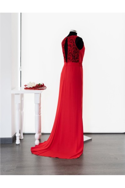 FIESTA VESTIDO SK 31315 ROJO