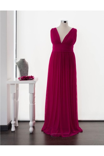 FIESTA VESTIDO LARGO SK FUXIA