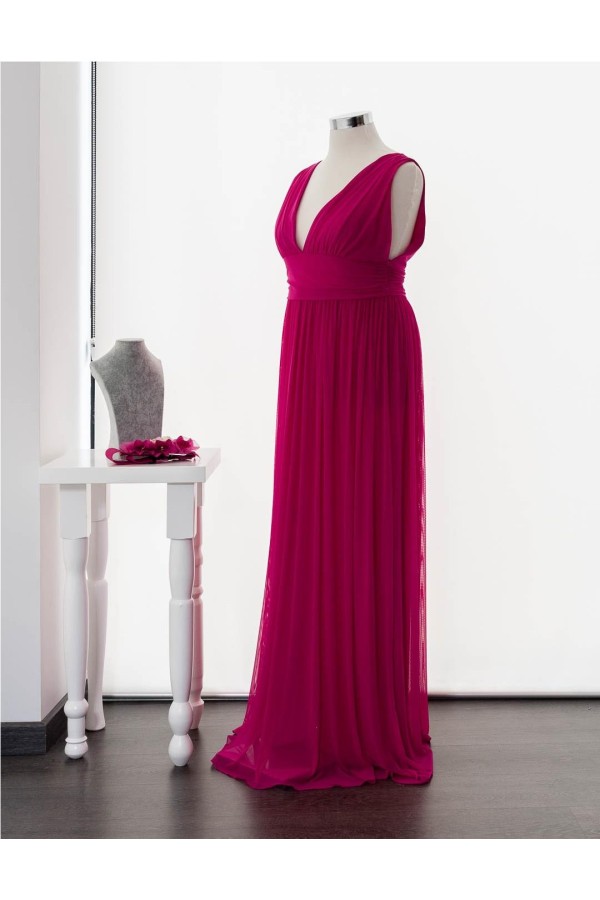 FIESTA VESTIDO LARGO SK FUXIA