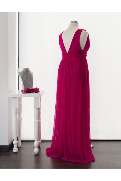 FIESTA VESTIDO LARGO SK FUXIA